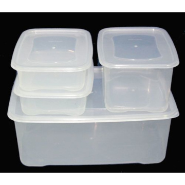 4 PCS Transprent Plastic Lunch Box Set